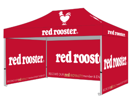 3x45 print roof red rooster - Redmond Outdoor Supplies
