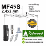MF45S Frame 2.4×2.4m HEX inc. Wheel bag, Pegs Ropes