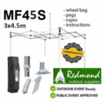 MF45S Frame 3m x 4.5m HEX inc. Wheel bag, Pegs Ropes 3 YR Warr